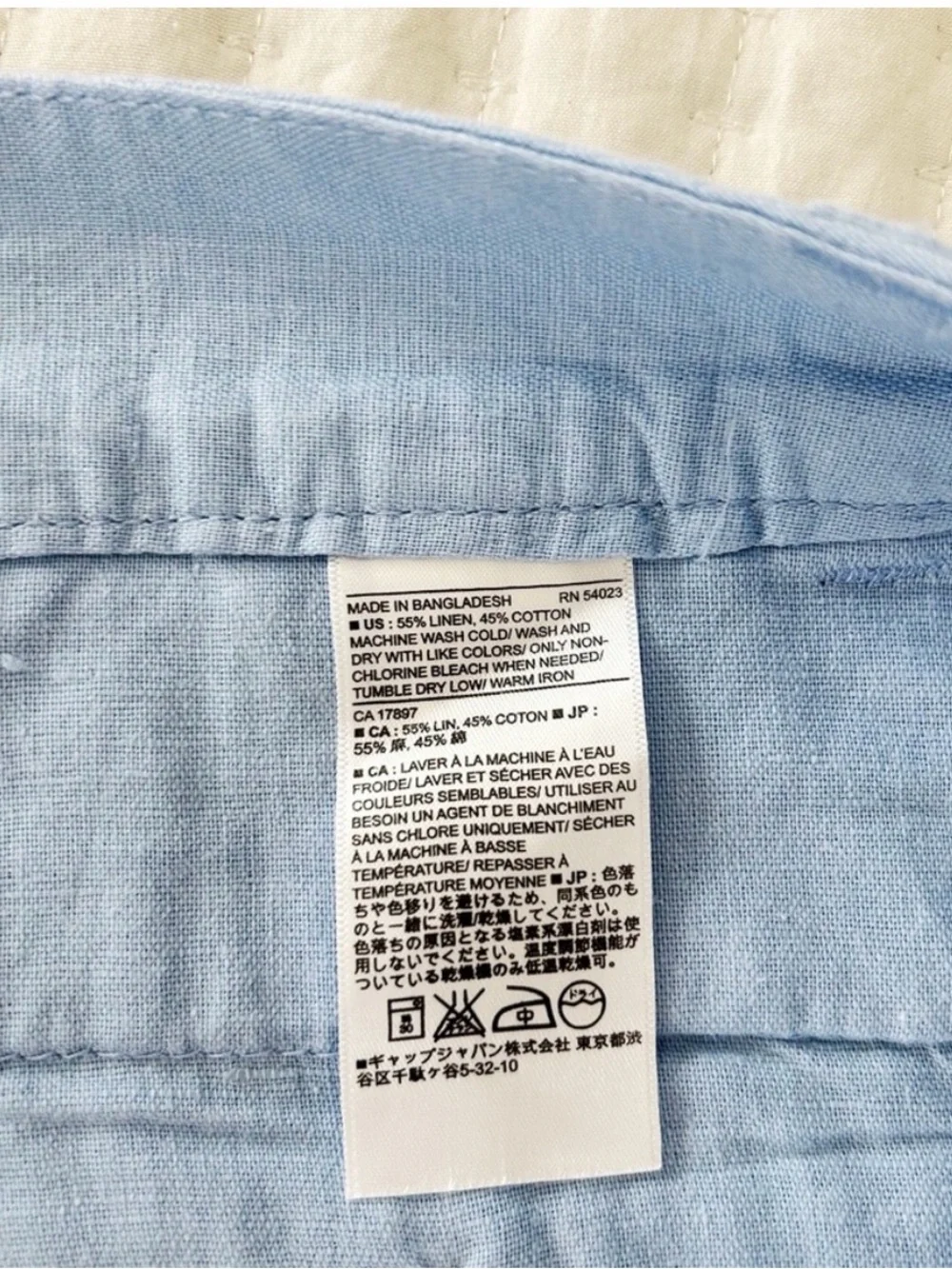 Banana Republic Light Blue Linen Cotton Pants - Size 8